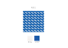 Mosaïque décor IOS Bleu cobalt et blanc par 1 M²