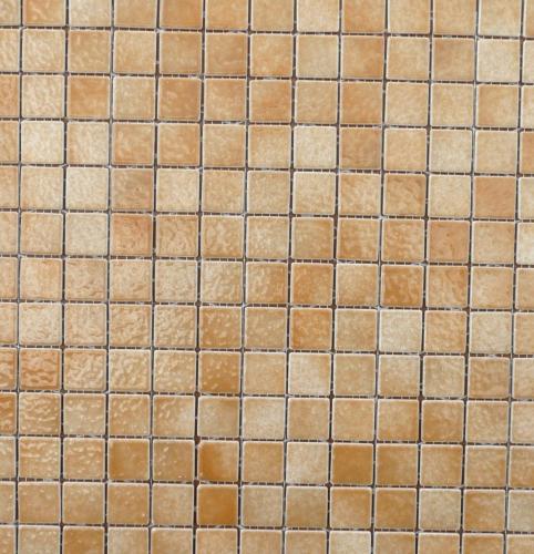 Jaune beige / camel mosaïque émaux de Briare par 20 carrés soit environ 100g