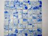 Bleu et blanc ÉCUME LIBRA 4 cm mosaïque émaux par plaque 32 cm pour loisirs