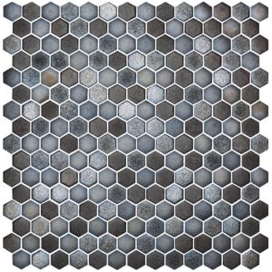 Noir gris hexagone mosaïque émaux AMBIENT TEXTURAS plaque HTK
