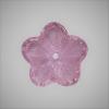 Fleurs perles rose intense 14 mm translucide verre par 20 units
