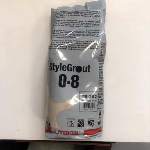 Beige 2 ciment joint Litokol 0-8 mm hydro plus par 3 kilos