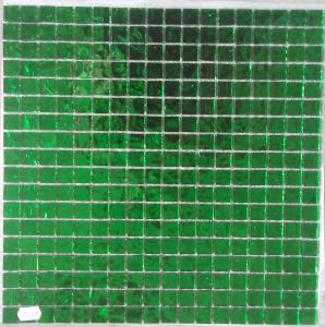 Vert foncé mosaïque miroir martelé par plaque 30 cm