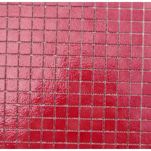 Rouge vif / pivoine mosaïque Briare par plaque 34,5 cm