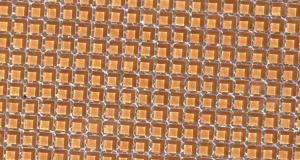 Brun clair micro mosaïque vetrocristal uni 10 mm par plaque 30.5 cm