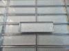 Argent mosaïque gris satiné barrette 23 par 73 mm épaisseur 8 mm mosaïque émaux vetrocristal par plaque 30 cm