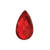 Rouge rubis Pampille goutte ronde en cristal taillé 25 par 15 mm par 25 unités