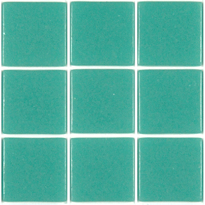 Vert turquoise clair mosaïque émaux brillant 2.4 cm pleine masse plaque 33 cm