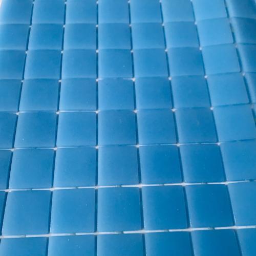 Bleu lanvande clair SAJA mosaïque émaux brillant bord droit 2,3 cm par plaquette 20 carreaux