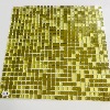 Jaune mosaïque miroir doré  mix mat et brillant lisse 1cm par plaque 30 cm