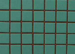 Vert foncé émeraude mosaïque mat Briare par plaque de 34.58 par 34.58 cm