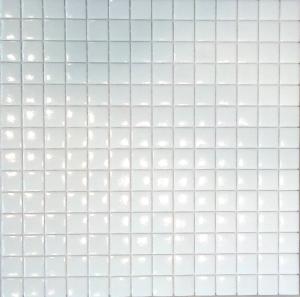 Blanc mosaïque émaux 2.4 cm brillant pleine masse au M²