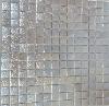 Gris argent gaufré métallisé carré mosaïque urban chic émaux brillant plaque 33.2 cm HTK