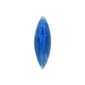 Larme bleu violet translucide facette cristal translucide taillé 70 par 20 mm