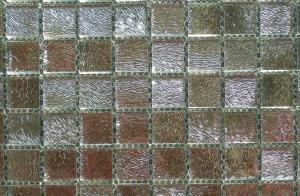 Gris argent strié mosaïque vetrocristal 2 par 2 cm par 16 carreaux