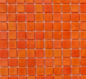Mosaïque orange foncé émaux de Venise vendu par 25 carreaux de 1.5 par 1.5cm