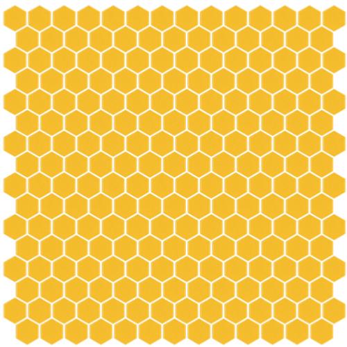 Jaune orange hexagone mosaïque émaux mat satiné par 2M² soit 70.50€ le M²